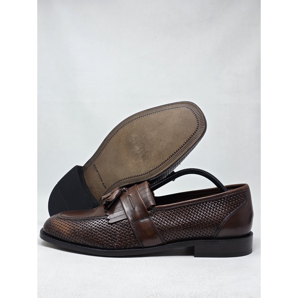 Bostonian Basket Weave Woven Tassel Loafer Mens Size 11 M Brown Pre-owned